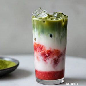 Ice Strawberry Matcha Latte