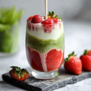 Strawberry Matcha Latte